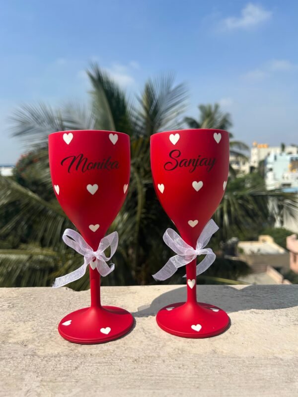 Zupppy Accessories Customized Couple Wine Glass Set: Romantic Glassware | Zupppy