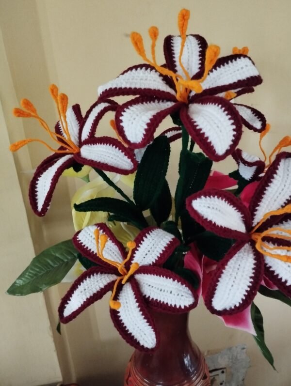 Zupppy Crochet Products Handmade Crochet Flower – Elegant Home Decor Accent