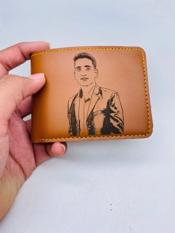 Zupppy Accessories Personalized Sketch Wallet: Photo & Text, Premium Leather