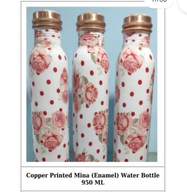 Zupppy Bottle Pure Copper Bottle With Print