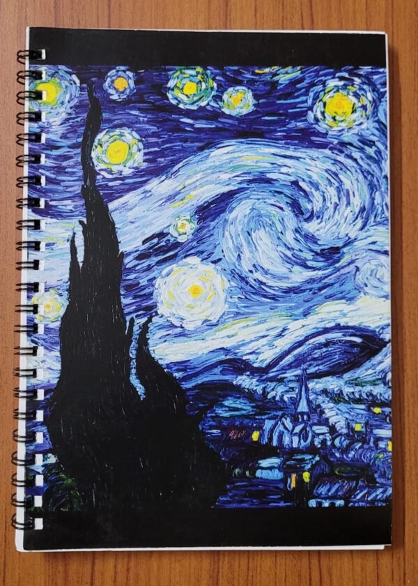 Zupppy Art & Craft Starry Night Notepad | Starry Night Cover Diary | Handpainted Diary