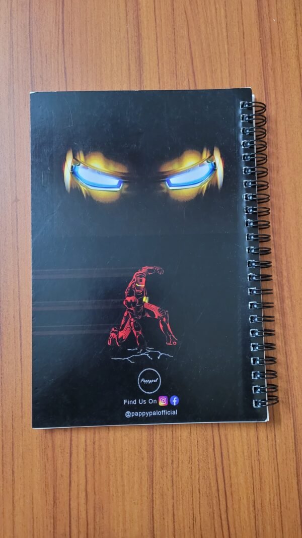 Zupppy Art & Craft Iron Man Notepad | Iron Man Cover Notebook