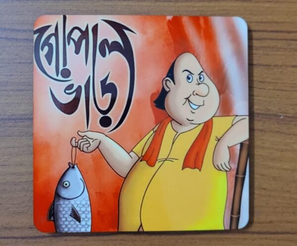 Zupppy Customized Gifts Gopal Bhar Square Magnet – Custom Fridge Magnet with Playful Design