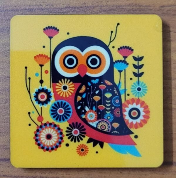 Zupppy Coasters Stylish Owl Coasters Set | Handmade Table Coasters Set