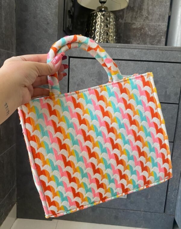 Zupppy Accessories Acquard Mini Tote Bag | Premium Jacquard Fabric | Detachable Strap