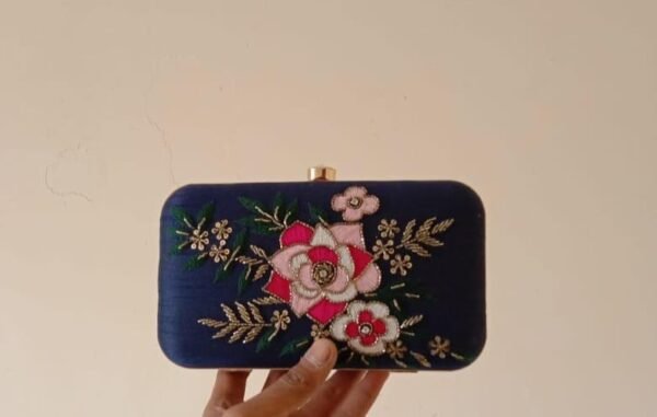 Zupppy Accessories Customized Stylish Hand Embroidery Clutch For Woman And Girls