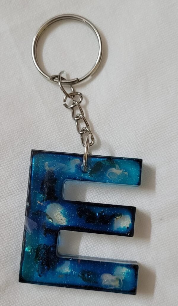 Zupppy Accessories Letter E Alphabet Resin Keychain