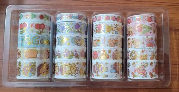 Zupppy Art & Craft Box Of Washi Tape 25 Pieces Designer Decorative Gift Packing Tape