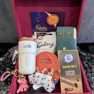 Zupppy Handmade Products Ultimate Sister Combo Gift Set – Customizable Wallet & Travel Mug, Velvet Box