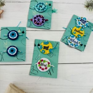 Zupppy Rakhi Custom Handmade Embroidered Rakhis – Personalized Cotton Fabric Rakhis for Rakshabandhan