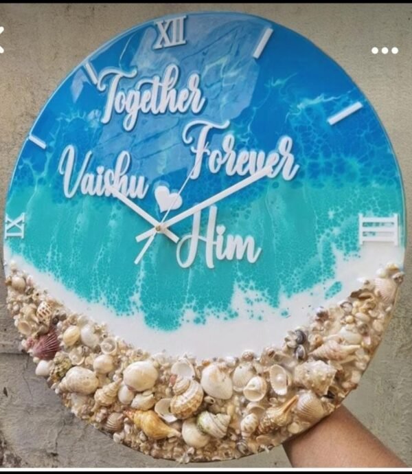 Zupppy wall art Resin ocean theme wall clock