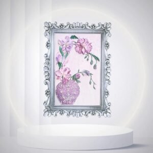 Zupppy Customized Gifts Graceful Orchids in Bloom: Elegance Captured in a Vase Frame