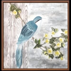 Zupppy Customized Gifts Charming Little Birdie Blue on Apple Tree Decorative Wall Art