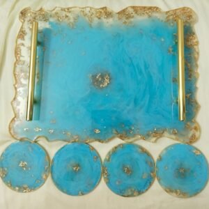 Zupppy Coasters Resin Serving Tray