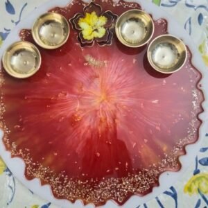 Zupppy puja thali Elegant Puja Resin Thali for Rituals and Offerings