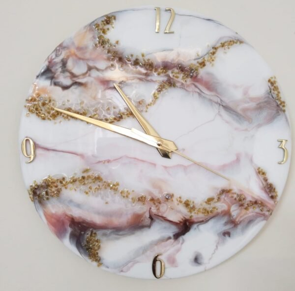 Zupppy clock Resin Art Wall Clock – Unique Timepiece for Decor and Gifting