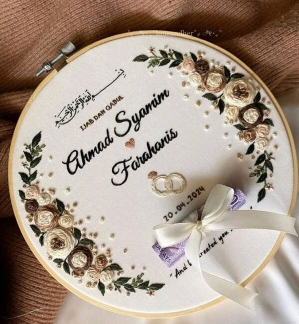 Zupppy Customized Gifts Customized Wedding Embroidery Hoop