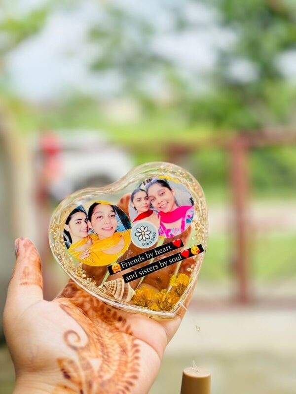 Zupppy Handmade Products Resin Heart Frame