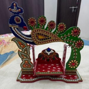 Zupppy Handmade Products Wooden Handcrafted Krishna Laddu Gopal Jhula