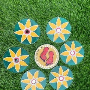 Zupppy Handcrafted Products Handmade Diwali Rangoli Set – Circular Rangoli Design for Home Décor