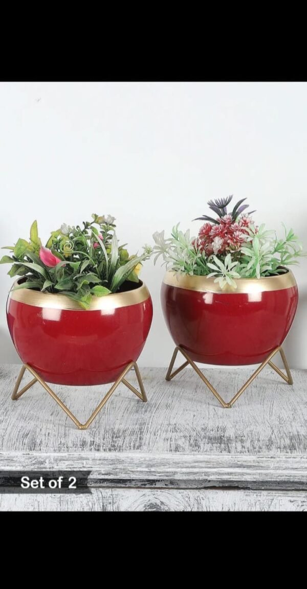 Zupppy Gifts Elegant Apple Planter Set of 2 – Modern Home Décor Duo