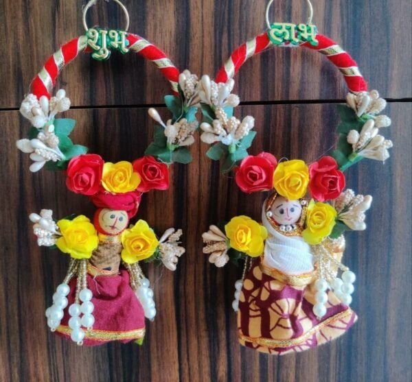 Zupppy Handcrafted Products Shubh Labh Hanging – Traditional Decor for Prosperity and Good Fortune