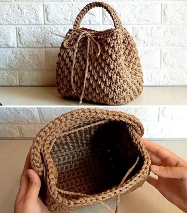 Zupppy Accessories Handmade Bucket Bag – Luxury Macrame Handbag with Handles