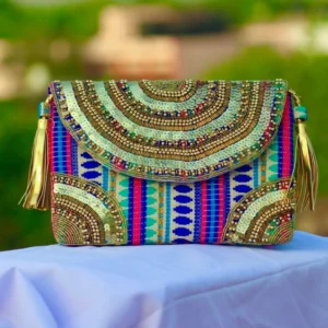 Zupppy Accessories Printed Embroidery Clutch