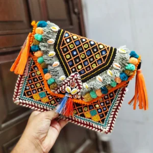 Zupppy Accessories Handcrafted Embroidered Boho Handbag – Unique Patchwork & Eco-Friendly Design for Casual & Festival Fashion