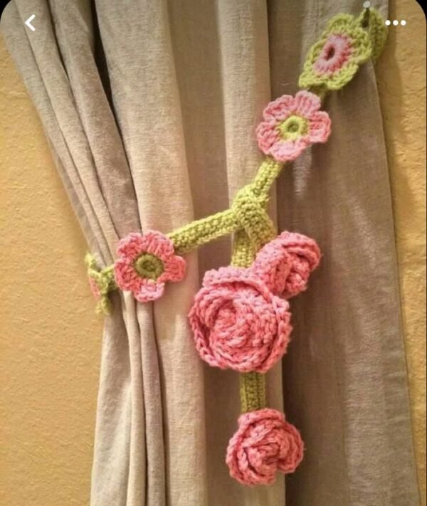 Zupppy Handmade Products Elegant Handmade Crochet Curtain Tiebacks