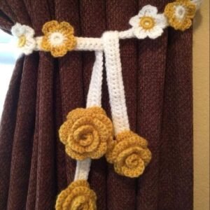 Zupppy Home Decor Crochet Curtain Tieback