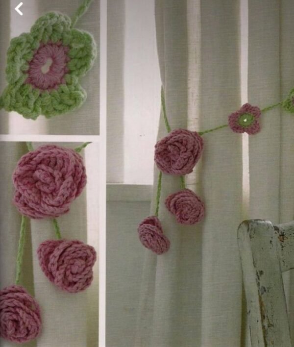 Zupppy Home Decor Crochet Curtain Tiebacks