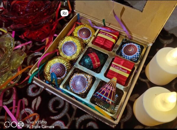 Zupppy Customized Gifts Edible Chocolate Crackers for Diwali – Assorted Flavours Gift Box