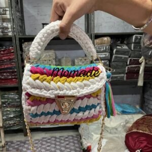 Zupppy Accessories Marshmallow Crochet Handbag – Luxurious 7×7 Inch Crossbody Purse in Pastel and Bright Colors