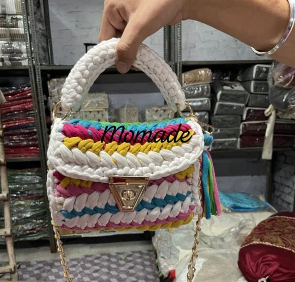 Zupppy Accessories Marshmallow Crochet Handbag – Luxurious 7×7 Inch Crossbody Purse in Pastel and Bright Colors