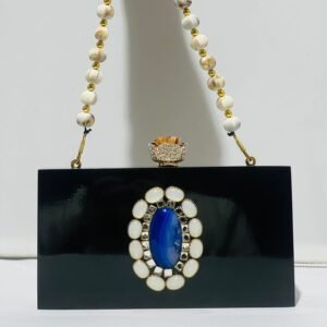 Zupppy Gifts Luxurious Resin Clutch with Detachable Pearl Chain