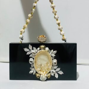 Zupppy Accessories Luxurious Resin Clutch With New Pearl Chain