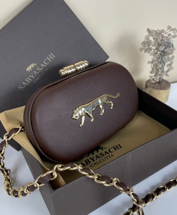 Zupppy Accessories Exquisite Sabyasachi Clutch – Timeless Elegance with Premium PU Leather & Metal Chain Detailing