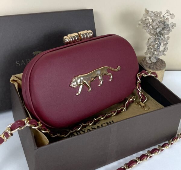 Zupppy Accessories Exquisite Sabyasachi Clutch – Timeless Elegance with Premium PU Leather & Metal Chain Detailing