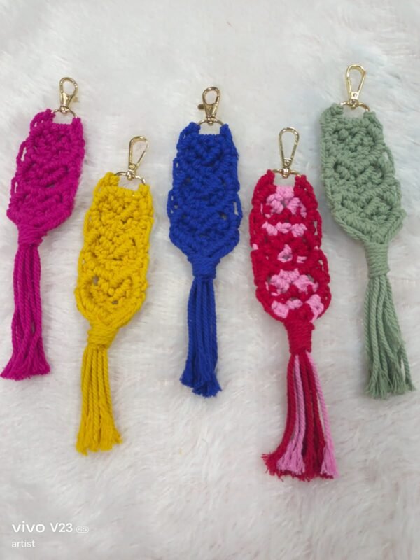 Zupppy Customized Gifts Handcrafted Macrame Keychain – Boho Style Accessory