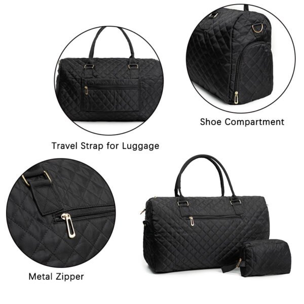 Zupppy Accessories Quilted Carousel Wash Bag – Stylish & Spacious Travel Essential for Women