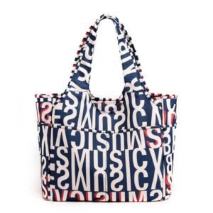 Zupppy Gifts Printed Nylon Tote Shoulder Bag: Casual Chic With Large Capacity