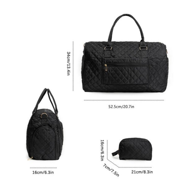 Zupppy Accessories Quilted Carousel Wash Bag – Stylish & Spacious Travel Essential for Women