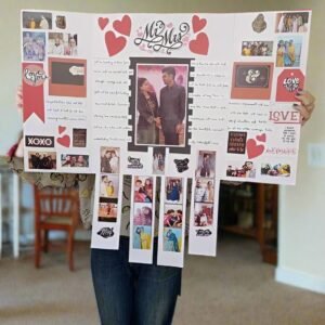 Zupppy Art & Craft Rainvas Big Anniversary Falling Card – Customized with Photos & Name