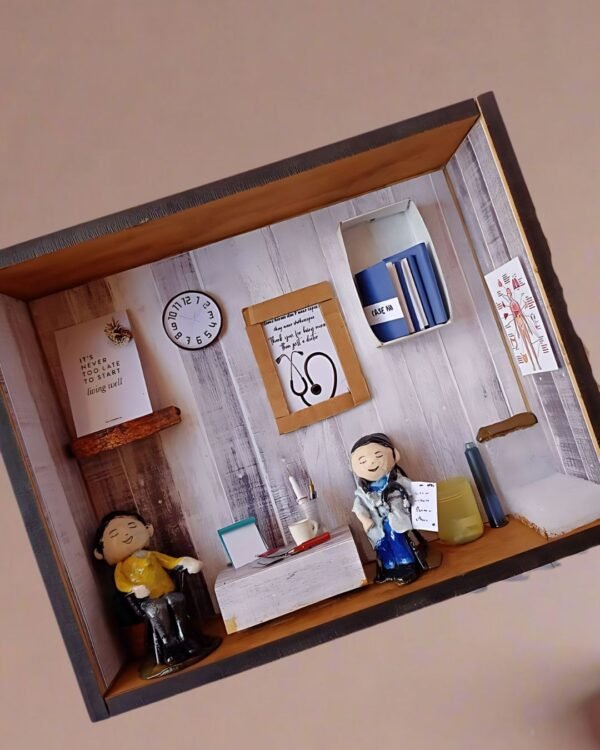 Zupppy Photo Frames Rainvas Customized Doctor’s Clinic Miniature Shadow Box Frame