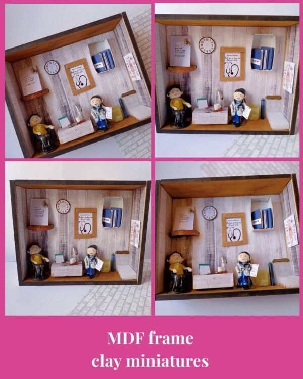 Zupppy Photo Frames Rainvas Customized Doctor’s Clinic Miniature Shadow Box Frame