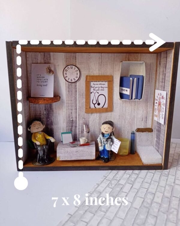 Zupppy Photo Frames Rainvas Customized Doctor’s Clinic Miniature Shadow Box Frame