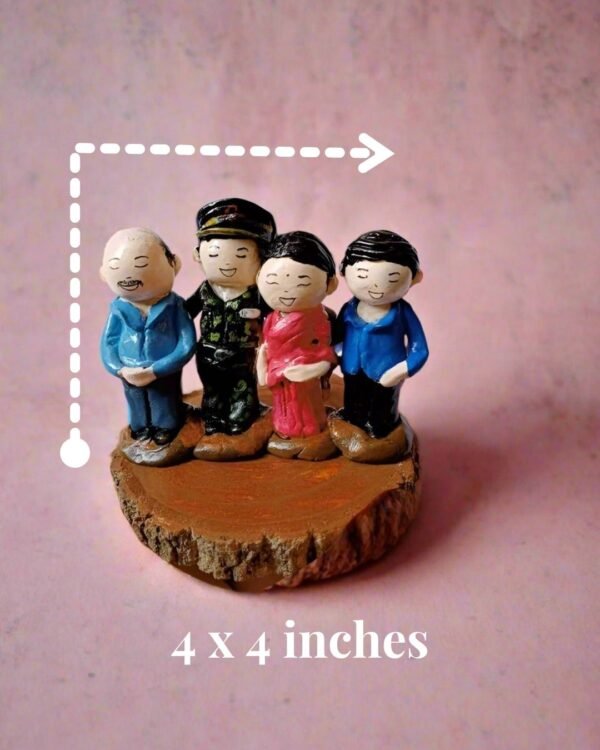 Zupppy Home Decor Rainvas Customized Family Tabletop Miniature: Perfect Gift for Family and Parents