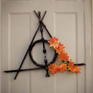 Zupppy wall art Rainvas Harry Potter Deathly Hallows Door Wreath – Decor and Party Supplies