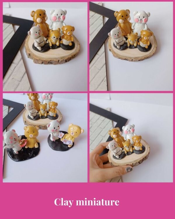 Zupppy handmade Rainvas Personalized Milk & Mocha Family Miniature